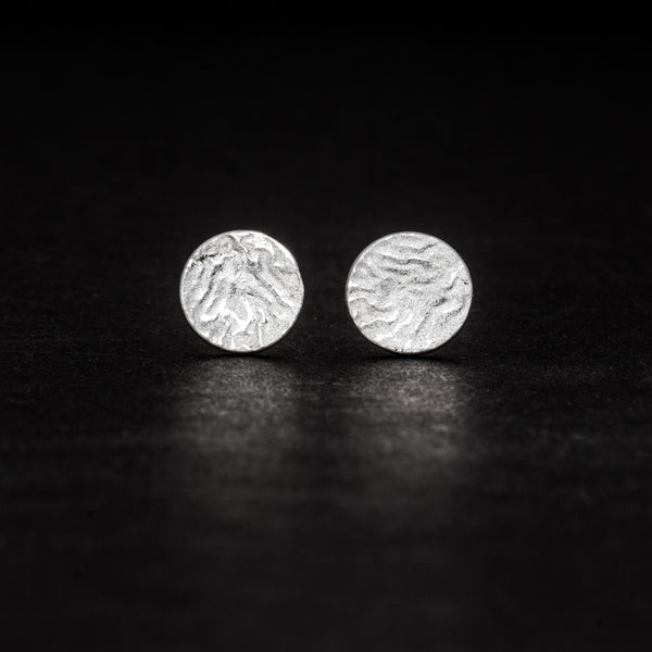 Ohrstecker 'Lava', 8mm, aus Silber