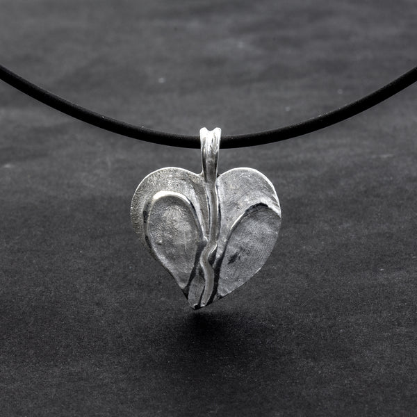 Herzahnhänger aus Sterling Silber